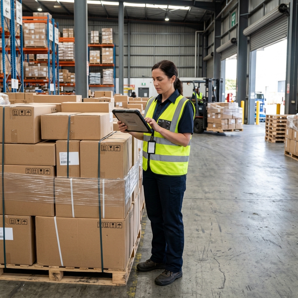 Compliance checklist visual showing secure customs clearance and bond management