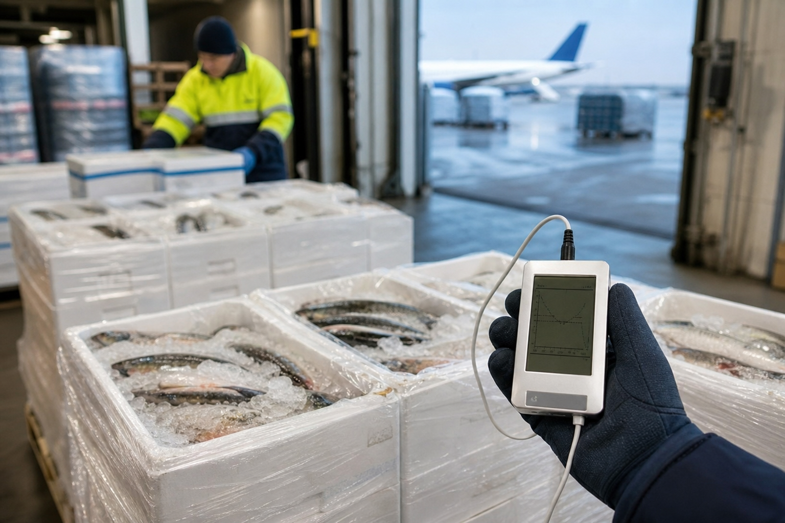 Cold chain monitoring and seafood export documentation
