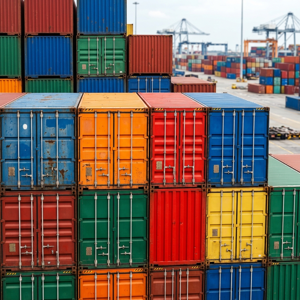 Standard container configurations showing 20ft and 40ft dimensions